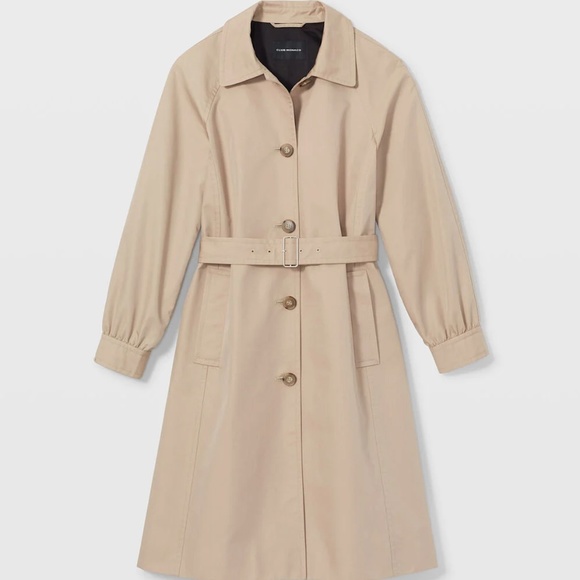 Gathered Trench Coat - Brand New - NEVER WORN - ALMOND ( SEE COLOR - LAST PIC ) - Picture 5 of 6